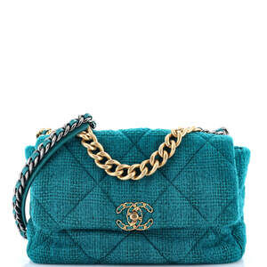 Chanel 19 Flap Bag Quilted Tweed Large #205730C36B